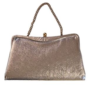 Admiral RETRO 1950s Shimmering Silver Clutch Purse Evening Bag